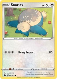Snorlax 206/264 · Reverse Holo