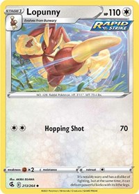 Lopunny 213/264 · Reverse Holo
