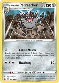 Galarian Perrserker 181/264 · Reverse Holo
