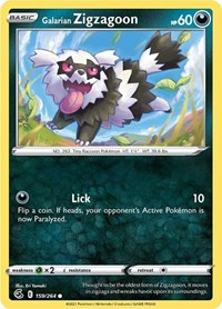 Galarian Zigzagoon 159/264 · Reverse Holo