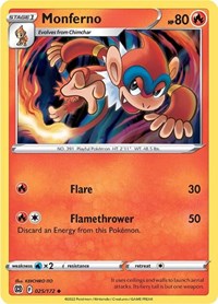 Monferno 025/172 · Reverse Holo