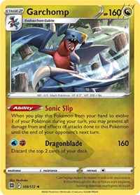 Garchomp 109/172 · Reverse Holo