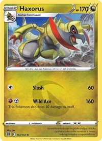 Haxorus 112/172 · Reverse Holo