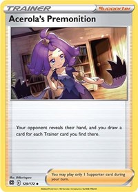 Acerola's Premonition 129/172 Brilliant Stars Reverse Holo Pokémon card