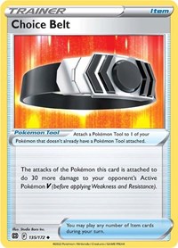 Choice Belt 135/172 Brilliant Stars Reverse Holo Pokémon card