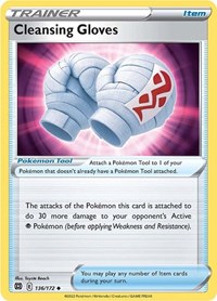 Cleansing Gloves 136/172 Brilliant Stars Reverse Holo Pokémon card