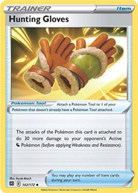 Hunting Gloves 142/172 Brilliant Stars Reverse Holo Pokémon card