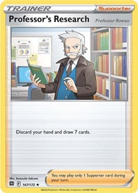 Professor's Research [Professor Rowan] 147/172 Brilliant Stars Reverse Holo Pokémon card