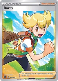 Barry Full Art 167/172 Brilliant Stars Pokémon card