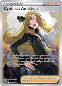 Cynthia's Ambition Full Art 169/172 Brilliant Stars Pokémon card