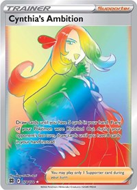 Cynthia's Ambition Secret 178/172 Brilliant Stars Pokémon card