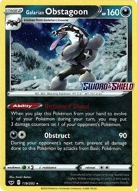 Galarian Obstagoon (Cosmos Holo) 119/202
