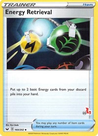 Energy Retrieval (#25 Cinderace Stamped) 160/202 Battle Academy 2022 Pokémon card
