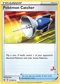 Pokemon Catcher (#54 Cinderace Stamped) 175/202 Battle Academy 2022 Pokémon card