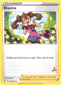 Shauna (#59 Cinderace Stamped) 240/264 Battle Academy 2022 Pokémon card