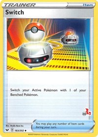 Switch (#40 Cinderace Stamped) 183/202 Battle Academy 2022 Pokémon card