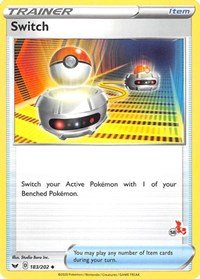 Switch (#58 Cinderace Stamped) 183/202 Battle Academy 2022 Pokémon card