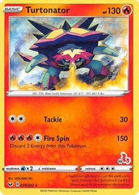Turtonator (#39 Cinderace Stamped) 029/202