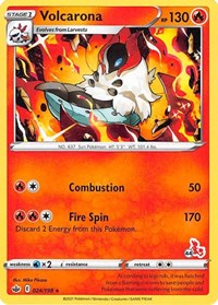 Volcarona (#44 Cinderace Stamped) 024/198