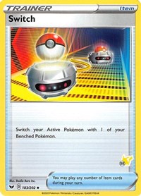 Switch (#52 Pikachu Stamped) 183/202 Battle Academy 2022 Pokémon card