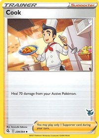 Cook (Eevee Stamped) 228/264 Battle Academy 2022 Pokémon card