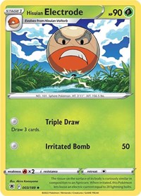 Hisuian Electrode 003/189 · Reverse Holo