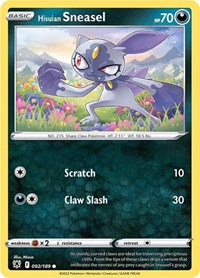 Hisuian Sneasel 092/189 · Reverse Holo