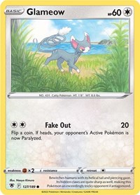 Glameow 127/189 · Reverse Holo