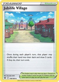 Jubilife Village 148/189 Astral Radiance Reverse Holo Pokémon card