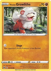 Hisuian Growlithe 083/196 · Reverse Holo