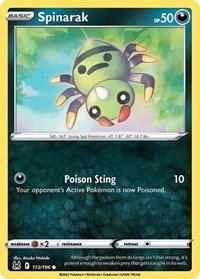 Spinarak 112/196 · Reverse Holo