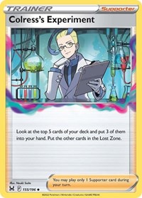 Colress's Experiment 155/196 Lost Origin Reverse Holo Pokémon card