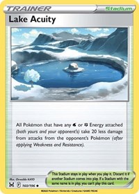 Lake Acuity 160/196 Lost Origin Reverse Holo Pokémon card