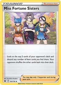 Miss Fortune Sisters 164/196 Lost Origin Reverse Holo Pokémon card