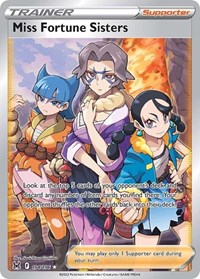 Miss Fortune Sisters Full Art 194/196 Lost Origin Pokémon card