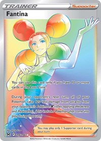 Fantina Secret 206/196 Lost Origin Pokémon card