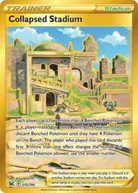 Collapsed Stadium Secret 215/196 Lost Origin Pokémon card