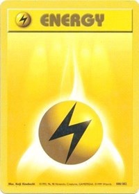 Lightning Energy 100/102 Base Set Pokémon card