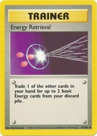 Energy Retrieval 081/102 Base Set Pokémon card