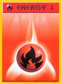 Fire Energy 126/130 Base Set 2 Pokémon card
