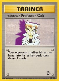 Imposter Professor Oak 102/130 Base Set 2 Pokémon card