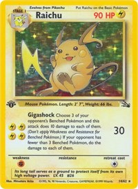 Raichu 14/62 · 1st Edition