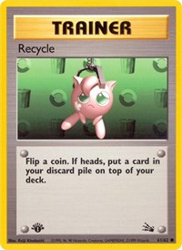Recycle 61/62 Fossil 1st Edition Pokémon card