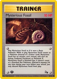 Mysterious Fossil 62/62 Fossil 1st Edition Pokémon card