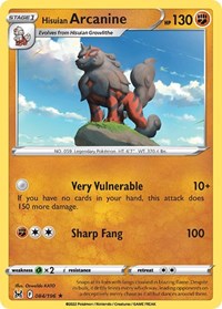 Hisuian Arcanine (Non-Holo) 084/196