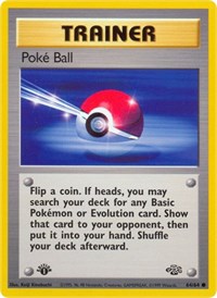 Poke Ball 64/64 Jungle 1st Edition Pokémon card