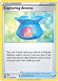 Capturing Aroma 153/195 Silver Tempest Reverse Holo Pokémon card