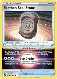 Earthen Seal Stone 154/195 Silver Tempest Pokémon card