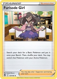Furisode Girl 157/195 Silver Tempest Reverse Holo Pokémon card