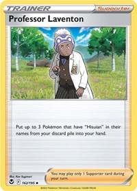 Professor Laventon 162/195 Silver Tempest Reverse Holo Pokémon card